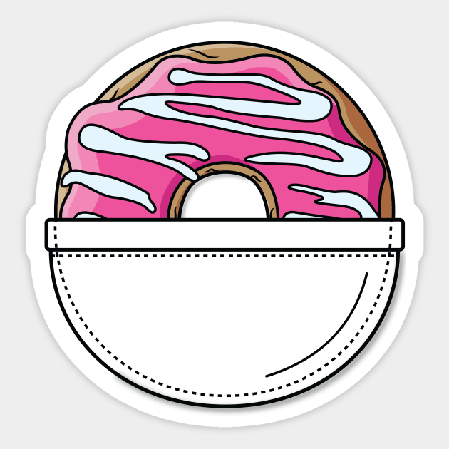 Doughnut in a pocket Sticker by teahabe